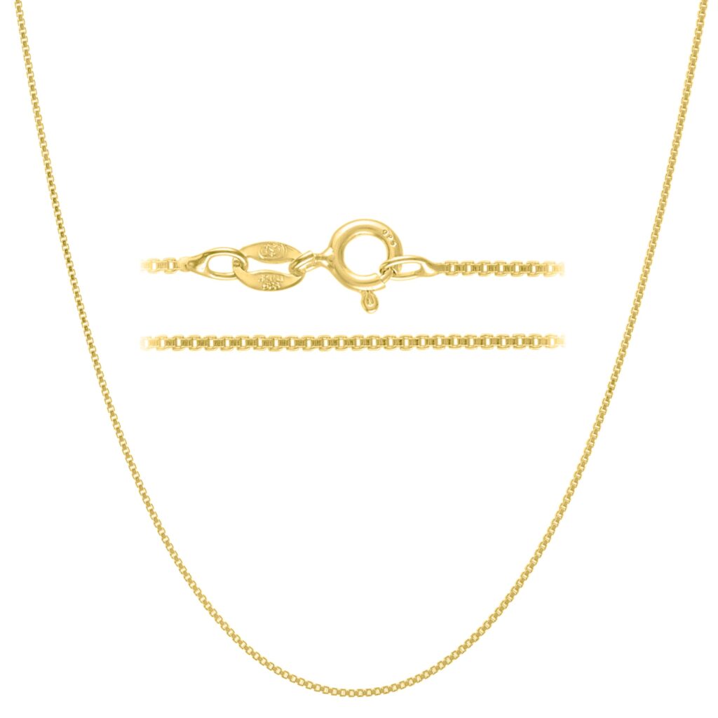 KISPER Gold Box Chain Necklace for Women by KISPER